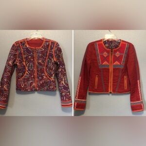 Embroidered jacket Women’s xs reversible bohemian boho peasant Native American